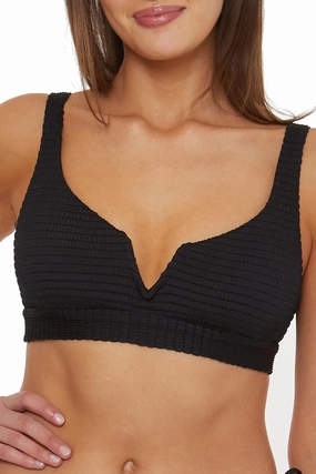 Women's Maza V-Wire Bralette Bikini Top, Adjustable, Tie Back, Swimwear Separates