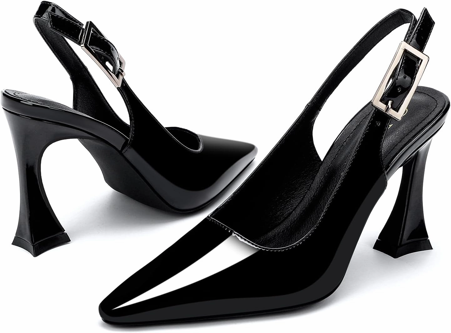 Women's Slingback 3In Kitten Heel Comfortable Closed Toe Pumps Dress Shoes for Women