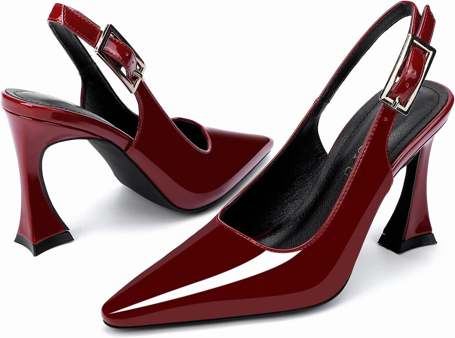 Women's Slingback 3In Kitten Heel Comfortable Closed Toe Pumps Dress Shoes for Women