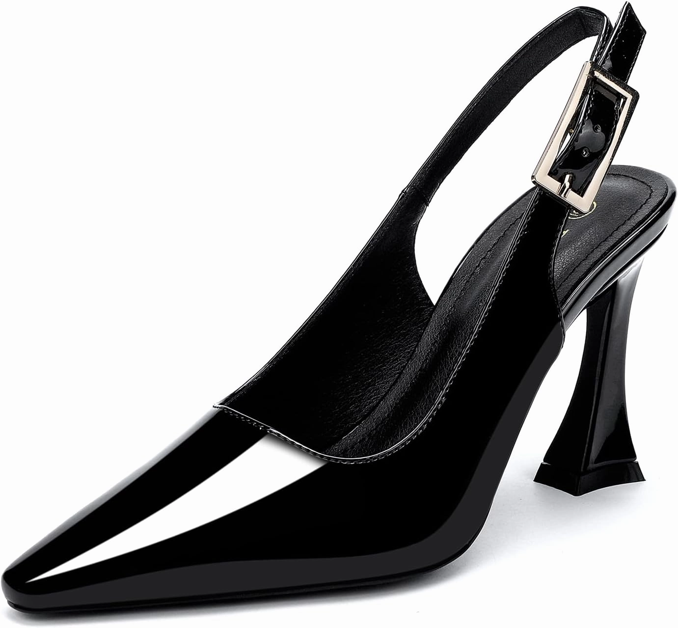 Women's Slingback 3In Kitten Heel Comfortable Closed Toe Pumps Dress Shoes for Women