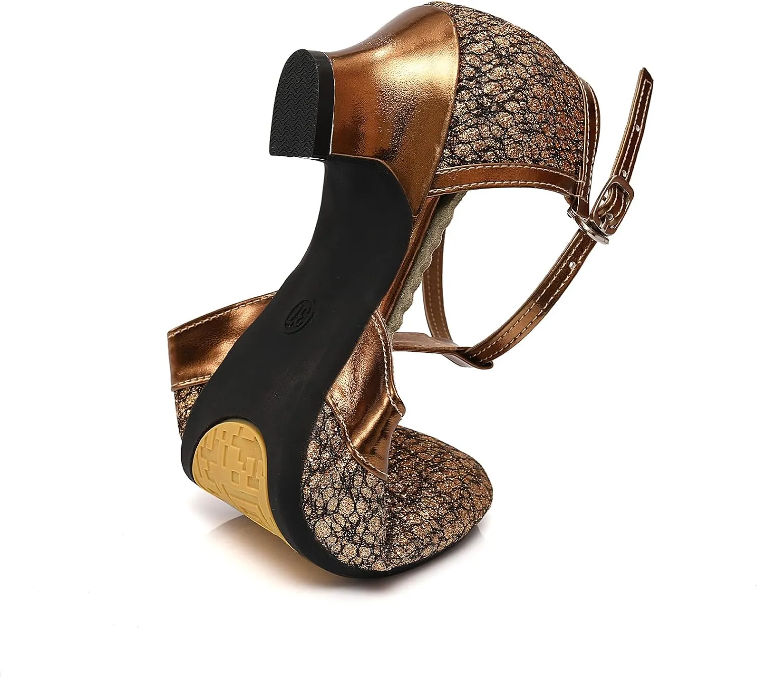 Women's Glitter Dance Shoes Flapper Gatsby 1920s Shoes Latin Tango Salsa Ballroom Heels