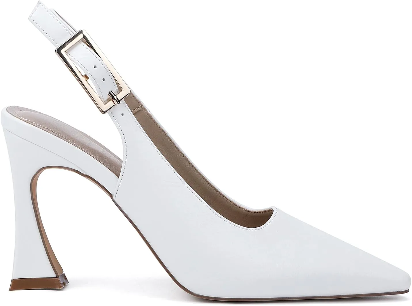 Women's Slingback 3In Kitten Heel Comfortable Closed Toe Pumps Dress Shoes for Women