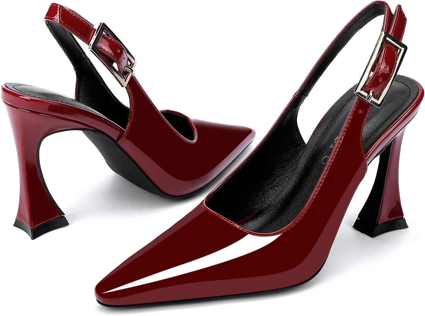 Women's Slingback 3In Kitten Heel Comfortable Closed Toe Pumps Dress Shoes for Women