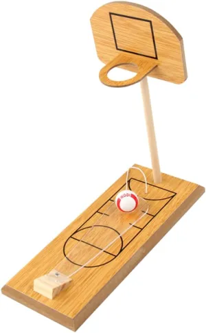 Wooden Basketball Game Set Portable Mini Desktop Sports Indoor Outdoor Fun for All Ages Compact Relief Coordination Game Great Present for Adults
