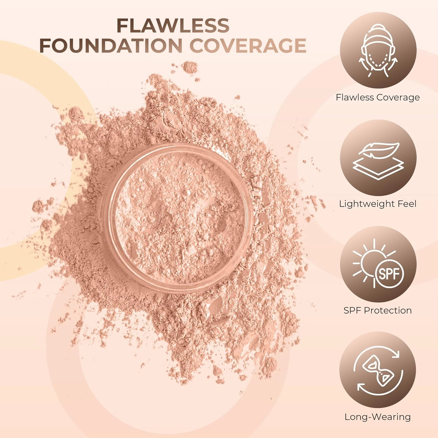 XXL KIT with CASE (LT TAN) Mineral Makeup Set Bare Face Matte Powder Foundation