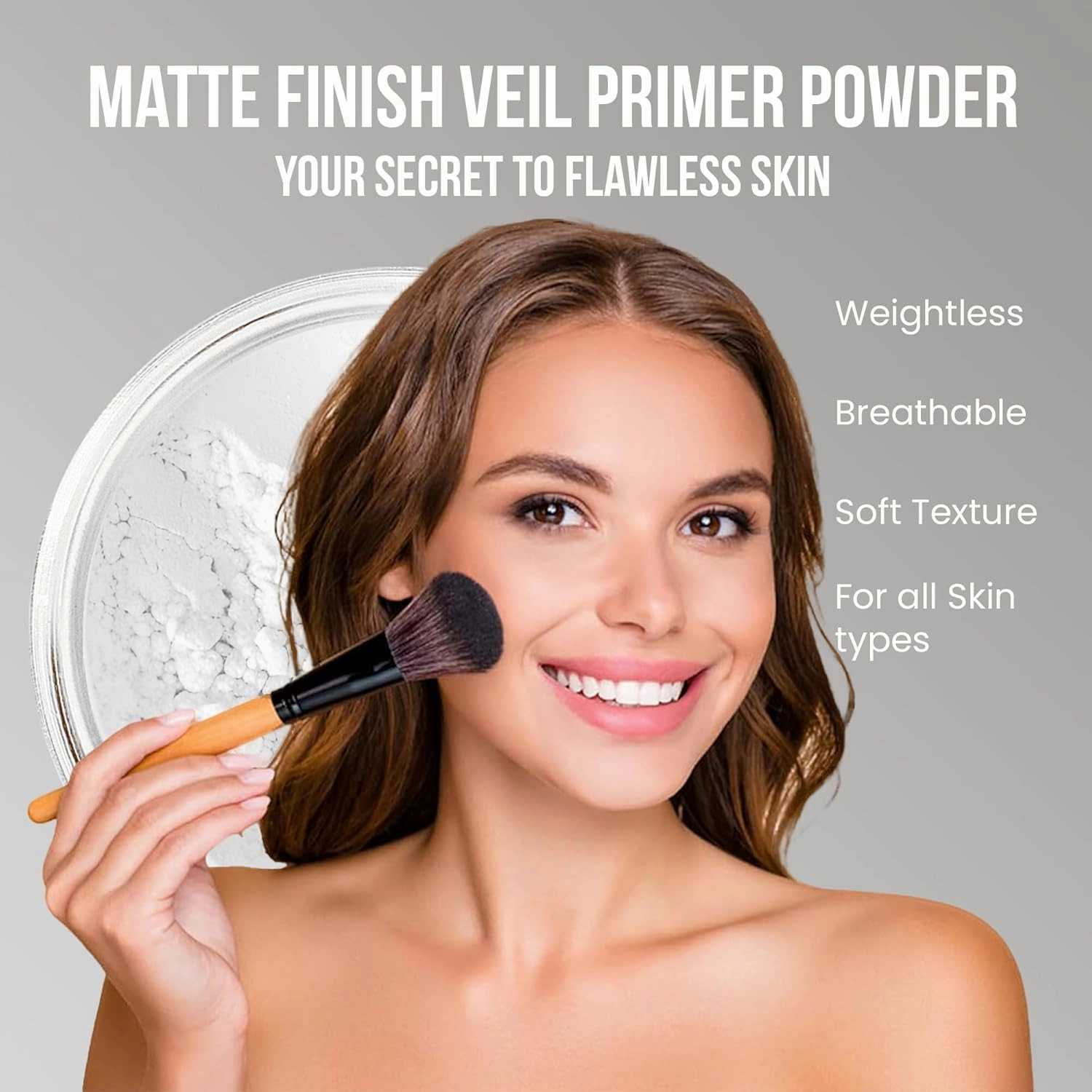 XXL KIT with CASE (LT TAN) Mineral Makeup Set Bare Face Matte Powder Foundation