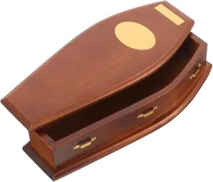 YARNOW Miniature House Ornament Tiny Coffin Model for Dollhouse Decor Coffin Craft Miniature Accessory Halloween Themed Decoration Compact Safe Design