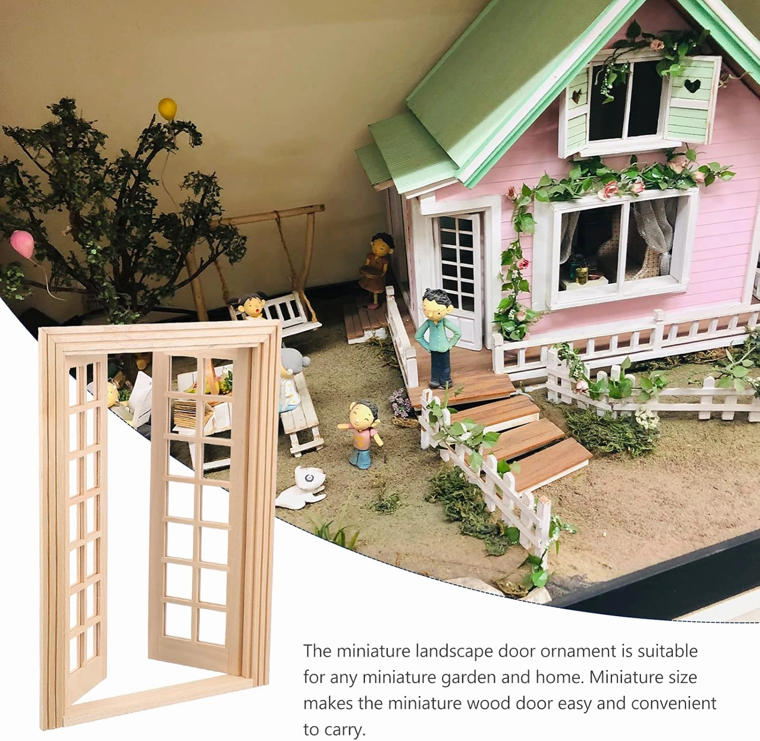 YARNOW 4 Pcs Miniature Dollhouse Windows 1 12 Scale, Fairy Window Frame, Ideal for DIY Doll House Decoration
