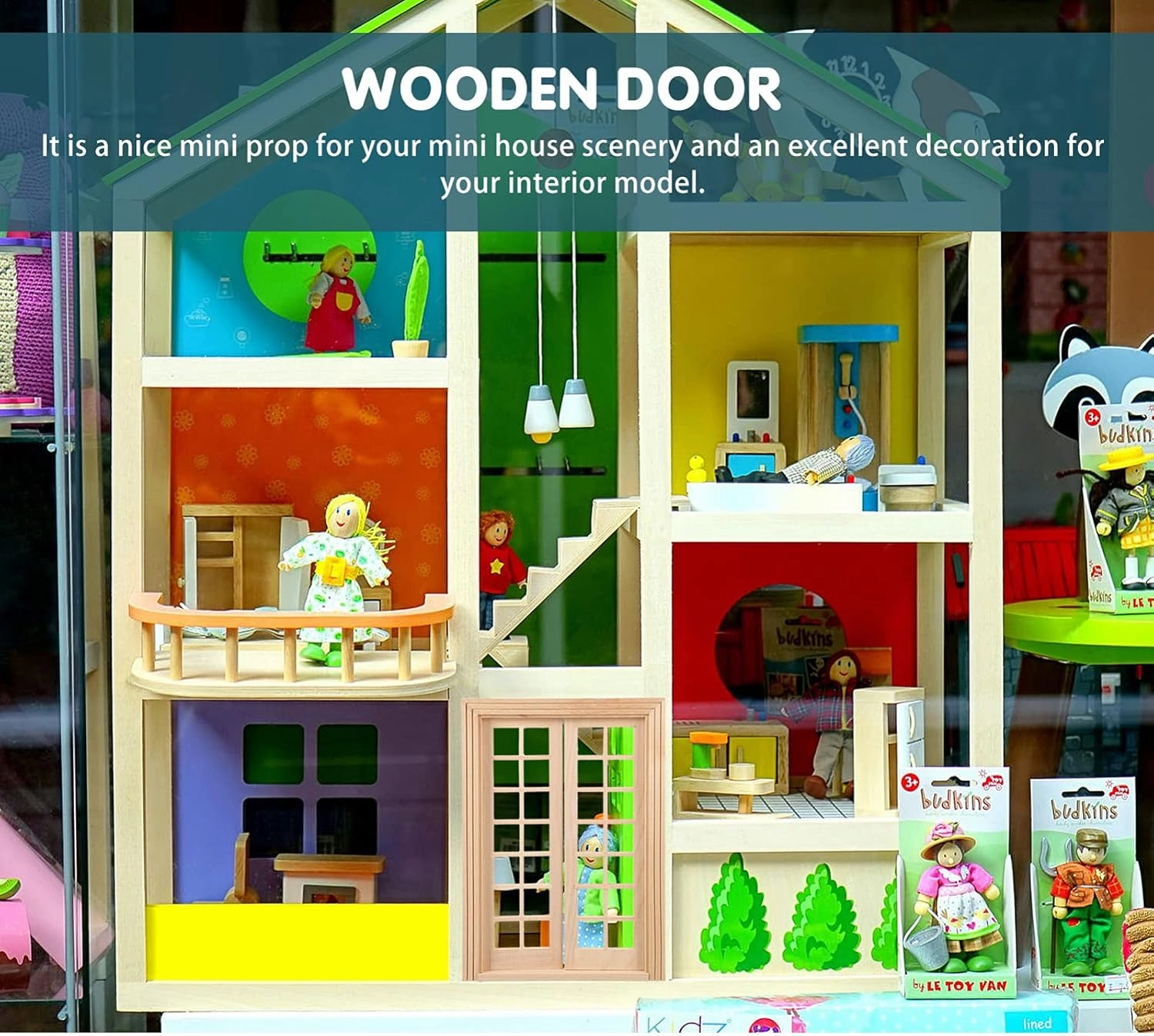 YARNOW 4 Pcs Miniature Dollhouse Windows 1 12 Scale, Fairy Window Frame, Ideal for DIY Doll House Decoration