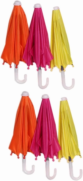 YARNOW 6Pcs Doll Umbrellas Decorative Umbrellas for Dollhouse Decor and Playtime Accessories for and Creative Doll Accessories