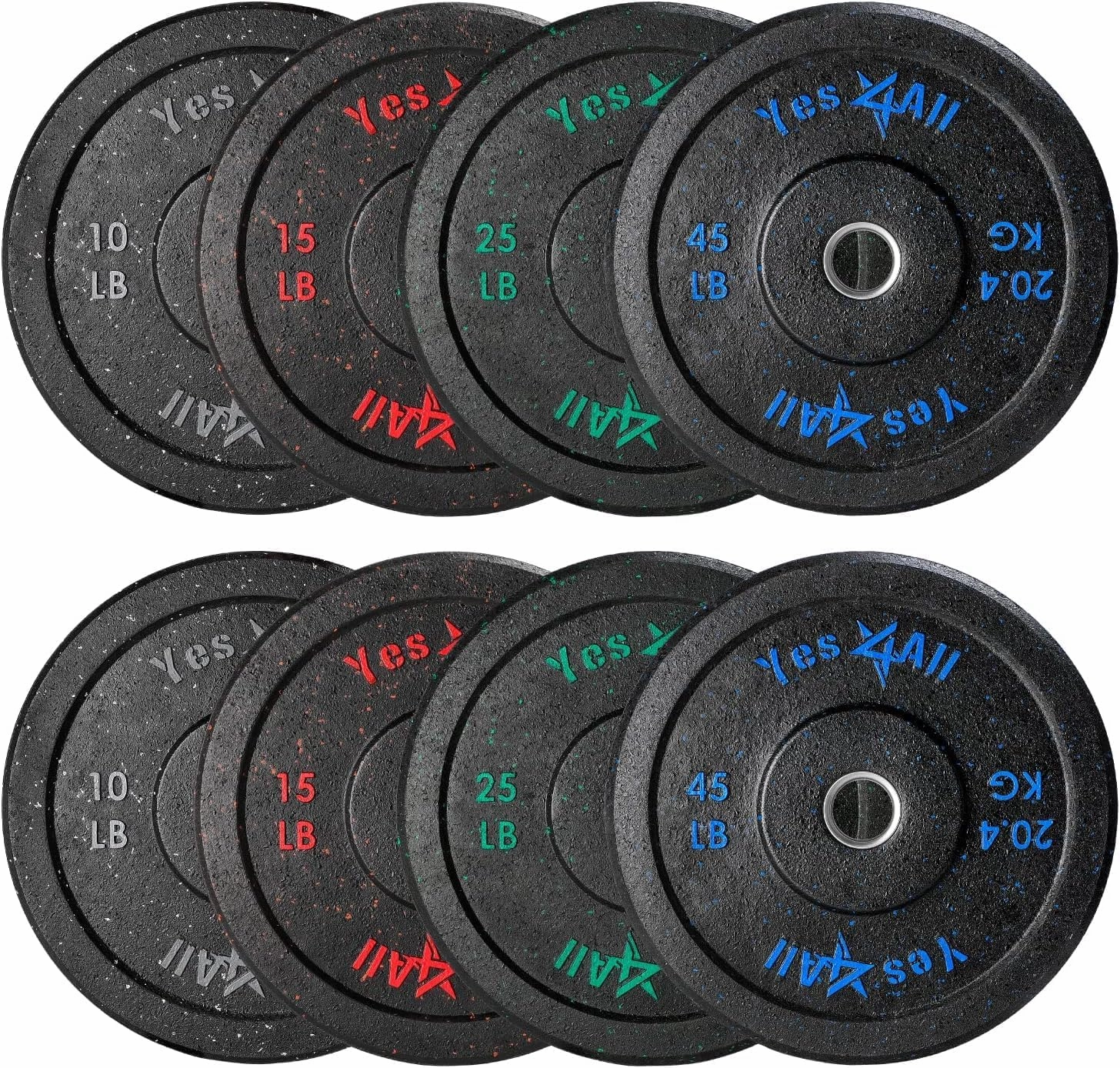 Yes4All 2" Bumper Plate, Olympic Rubber Weight Plate with Steel Hub for WeightLifting, Strength Training, Home Gym, Less Impact, Absorb Bounce & Shock (Single)