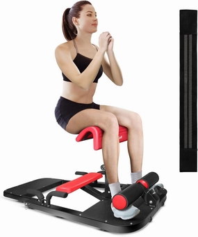 Yes4All Hip Thrust Machine Including Resistance Bands, Glute Machine Sissy Squat Machine, Hip Thrust Bench for Glute Training