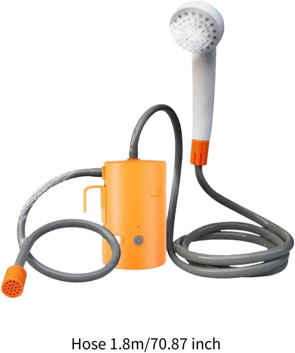 Yiju Portable Outdoor Shower, Electric Shower Adjustable with 1.8M Hose Camping Shower Pump for Beach Outdoor Camping Bathing
