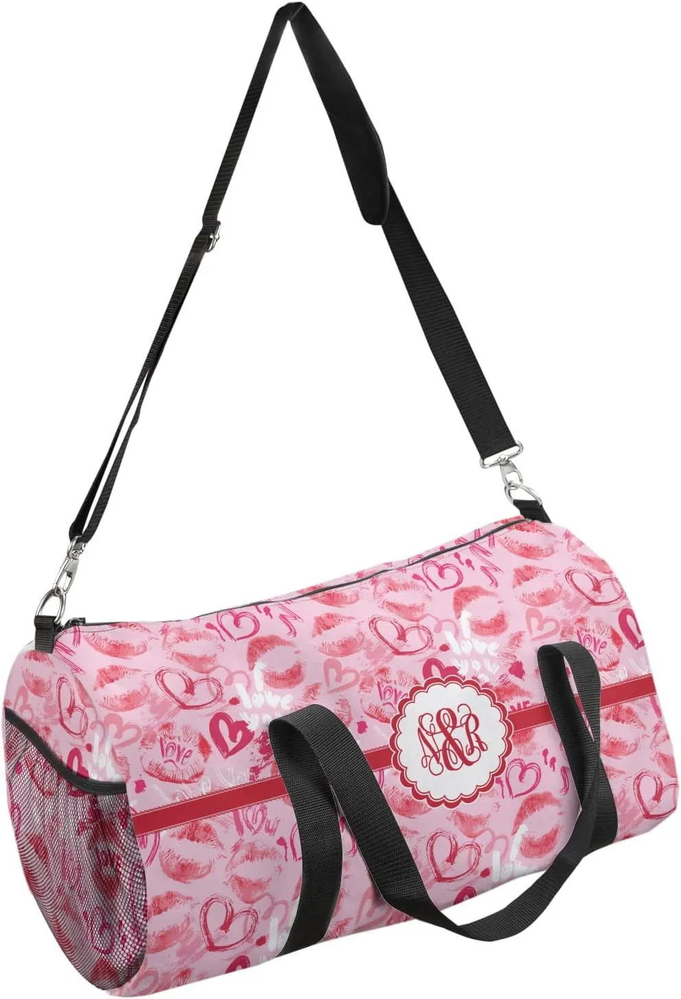 YouCustomizeIt Personalized Lips n Hearts Duffel Bag