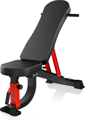 YouTen 1000 LB Weight Bench Heavy Capacity | 9-4-4 Almost 90° Adjustable Incline Decline Exercise Bench Press for Home Gym More Stable and Durable | Foldable Training Lifting Bench | Dragon Flag Handle for Abdominal Arm Workout