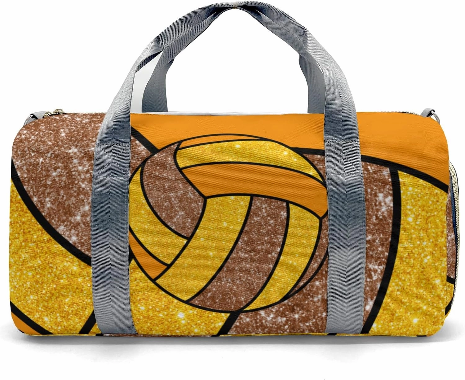 zaaprintblanket Duffel Bags Blue Green Gold Volleyball Waterproof Sport Gym Travel Perform Bag Custom Training Bag with Name
