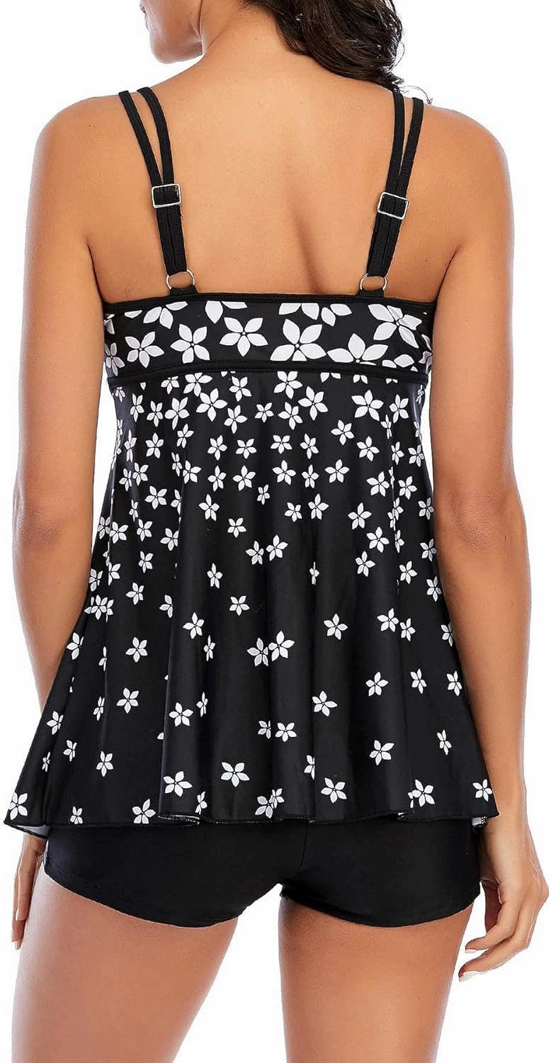 Zando Womens Swimsuits 2 Piece 2025 Tankini Bathing Suits Swim Suits for Women Swimwear Bathing Suit Top with Boyshorts