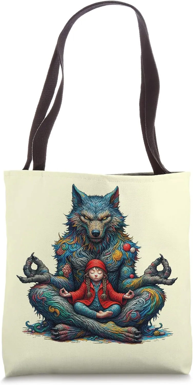 Zen Wolf Tote Bag