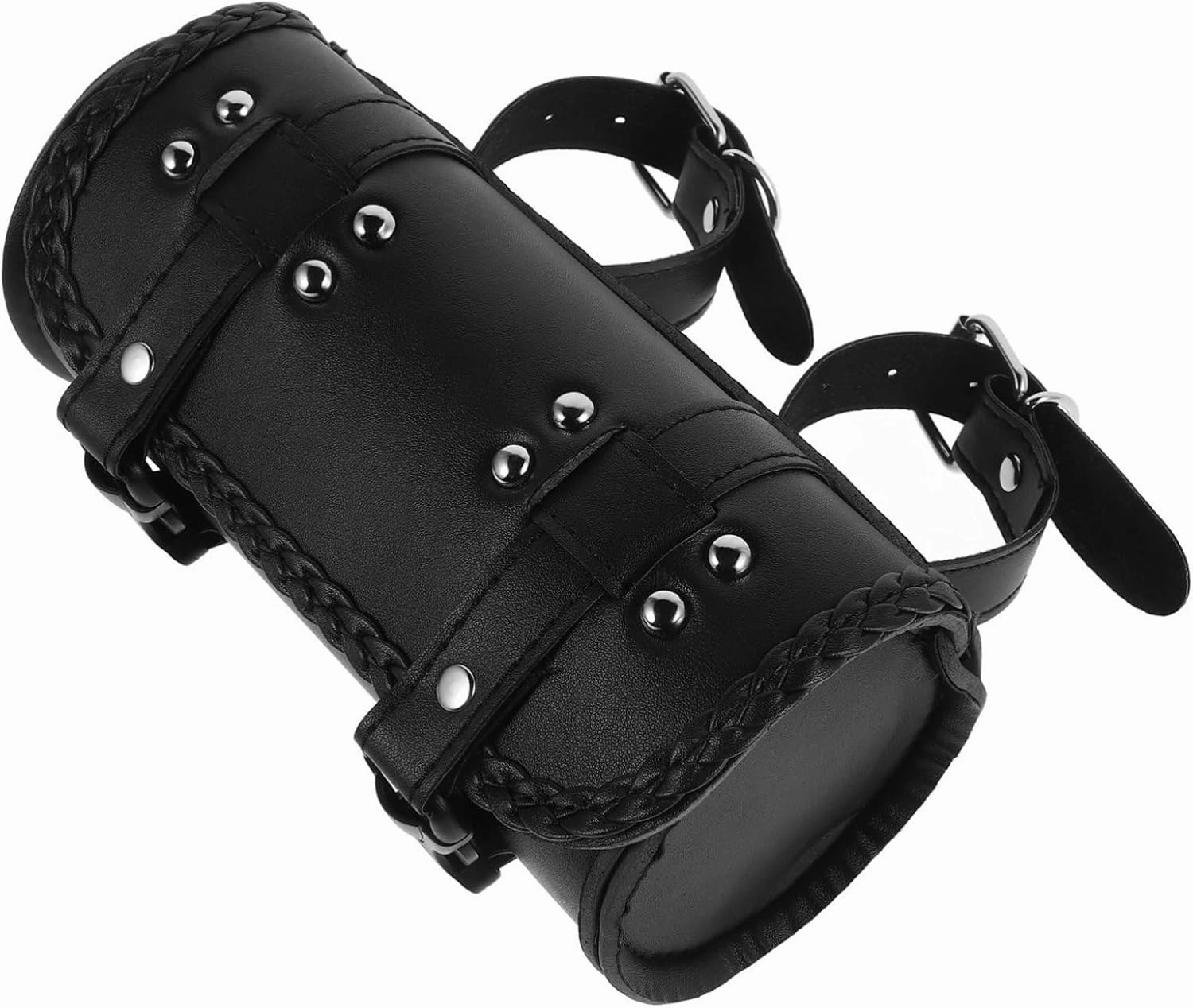 Zerodeko 1 Set Motorcycle Handlebar Bag Retro Storage Pouch for Tools Personal Items Spacious Design with Quick Release Buckles Ergonomic Zippers for Riders Bikers