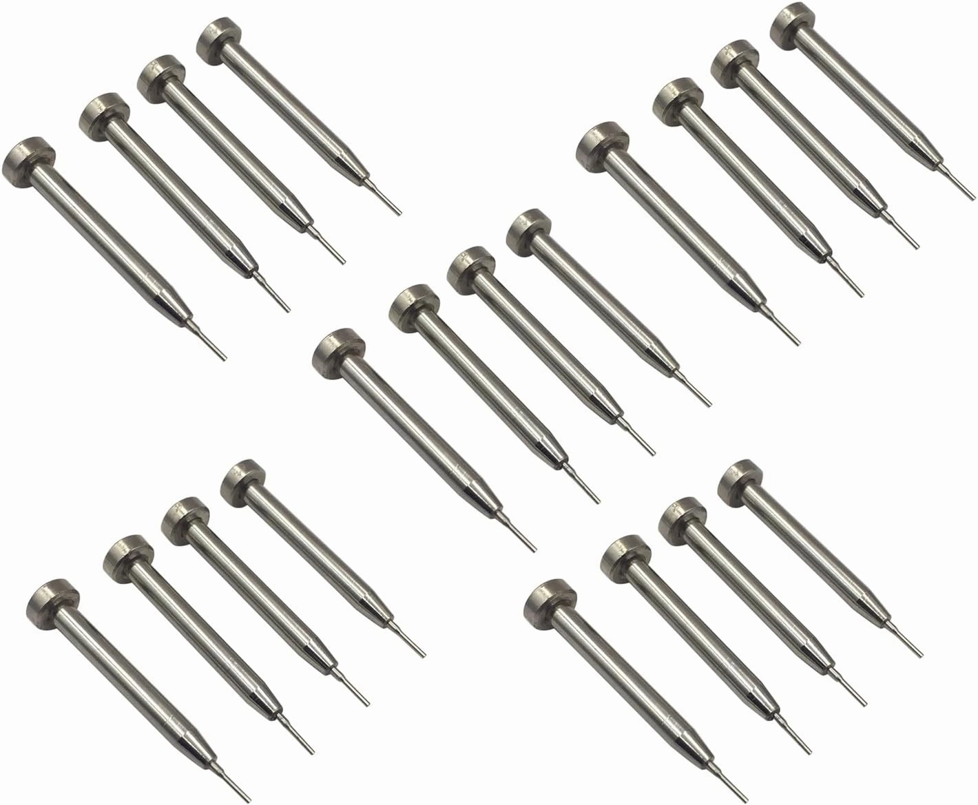 ZEZEFUFU 20Pcs Watch Repair Tool Pin Punch 0.8mm Watchmaker Tool Metal Tip Watch Band Strap Bracelet Link Pin Remover Tools