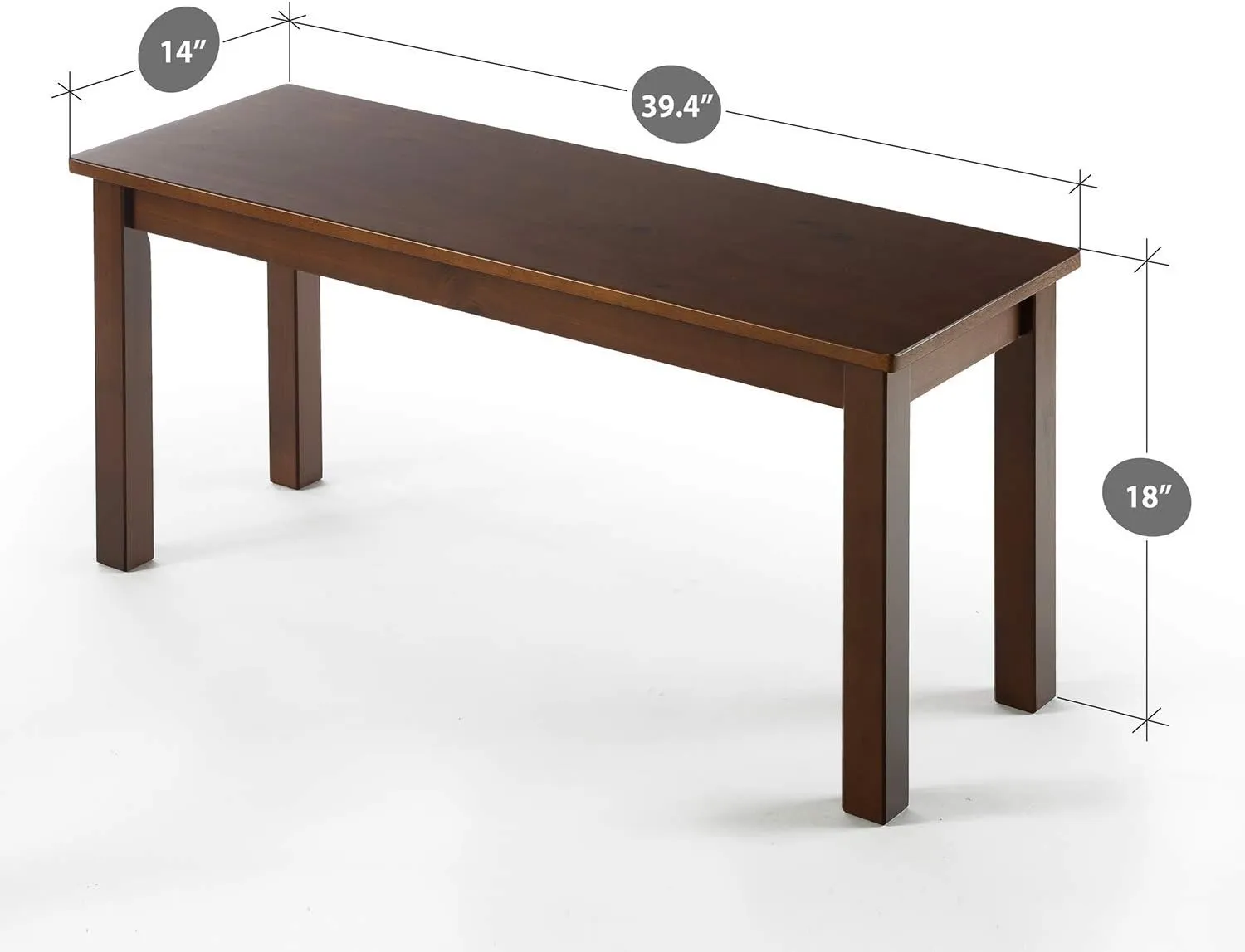 ZINUS Juliet Espresso Wood Bench